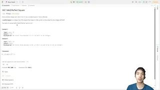 LeetCode 367 Valid Perfect Square Explaining Possible Interview Solutions