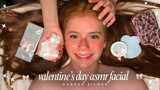ASMR Spa treatment with red hair girl Harper Zilmer ASMR Facial ASMR Sleep with hair play