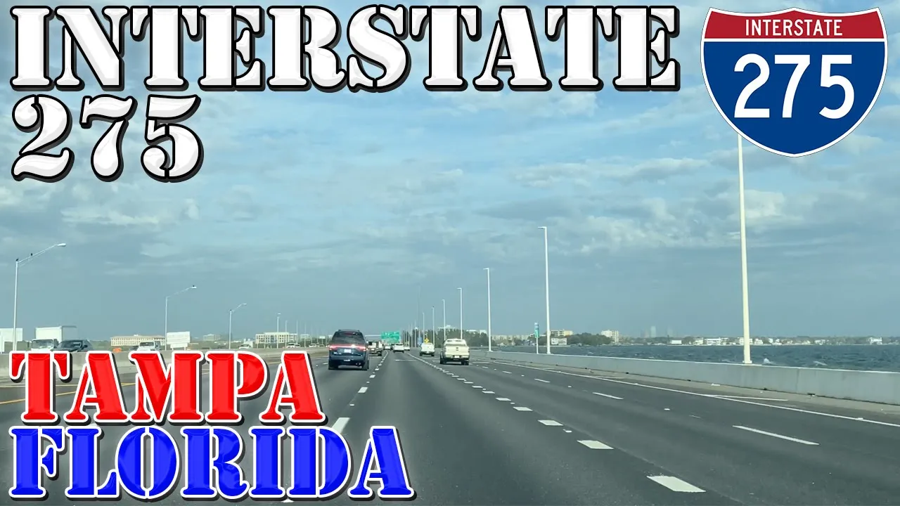 I-275 North - Tampa - St. Petersburg - Florida - 4K Highway Drive