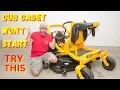 My Cub Cadet Ultima ZT1-ZT2 zero turn will not start Try this first