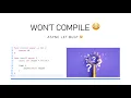Why This Swift Code Doesn t Compile async let vs Task Explained