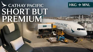 Cathay Pacific 777 Business Class FULL Service on a Short Flight Hong Kong to Manila