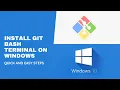 How to install Git Bash Terminal in Windows Terminal for windows
