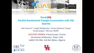 PandaSQL Parallel Randomized Triangle Enumeration Algorithm using SQL queries with CLI