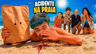 ACIDENTE NA PRAIA COM O ESTEVÃO 😱
