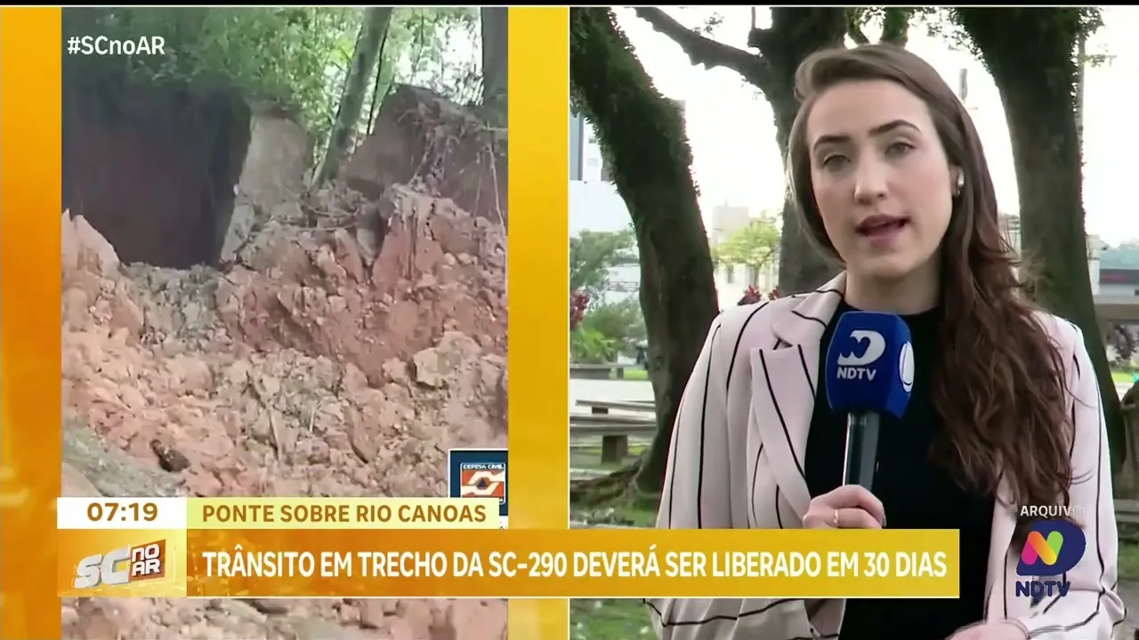 Trânsito em trecho da SC-290 deve ser liberado em 30 dias