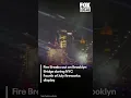Brooklyn Bridge fire during fireworks show