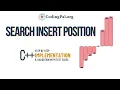Search insert position in a sorted array C implementation Days DSA CodingPal org