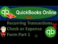 Recurring Transactions Check or Expense Form Part 1 920
