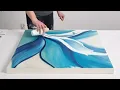 Download Lagu LOTS of Movement \u0026 Depth! Abstract Acrylic Painting with Fluid Acrylics /  'Wild Waters'
