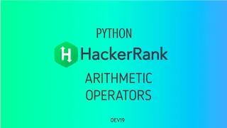 Arithmetic Operators Hackerrank Python Solutions