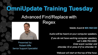 Training Tuesday Advanced Find and Replace with Regex