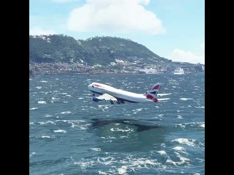Download MP3 Hard Landing Boeing 747 at Gibraltar Airport #shorts