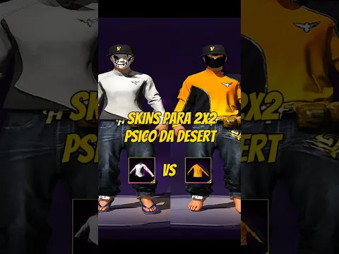 Skins Para 2x2 Mestre Rank vs Contra Squad #pobrelkskins #freefire #combinaçãoff