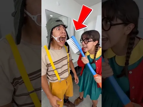 El Chavo No Quiere Lavarse Los Dientes 😱 #chavodel8 #humor #shorts