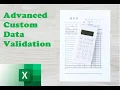 008 Advanced Custom Data VALIDATION using FORMULAS