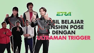 3 pagi era belajar henshin pose dengan ultraman trigger u0026 ultraman decker