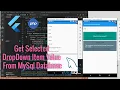 Flutter Get Selected Drop-down Item Value From Database Drop down