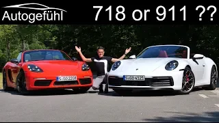 Porsche 718 or 911 The comparison New Porsche 911 4S Cabriolet vs 718 Boxster T