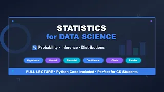 Statistics for Data Science Full Lecture on Probability Inference Distributions with Python