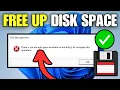 How To Fix Not Enough Space Available on Disk to Complete This Operation