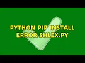 Python pip install error shlex py 2 Solutions