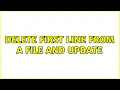 Delete first line from a file and Update