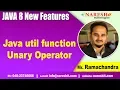 Java 8 Features Tutorials Java util function UnaryOperator by Mr Rama Chandra