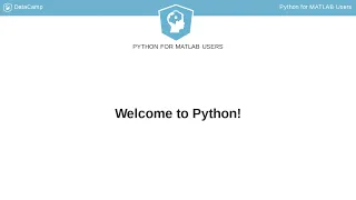 Python Tutorial Python for MATLAB Users Intro