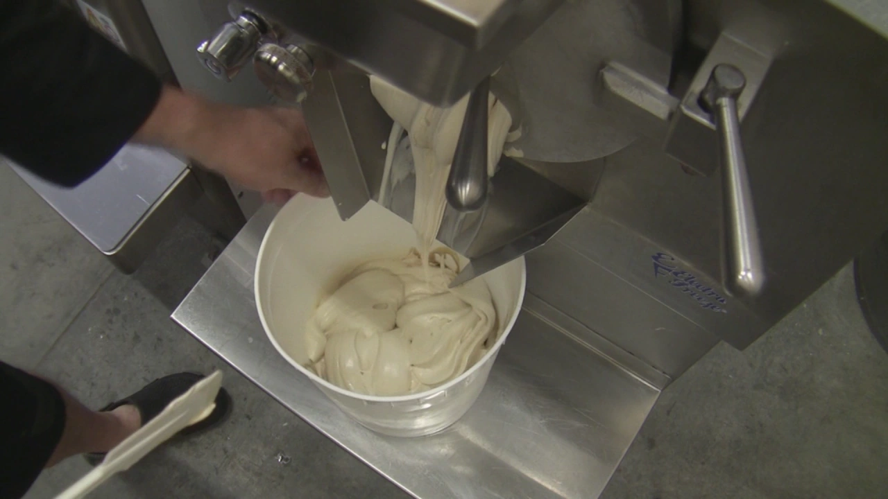 Making Butter Pecan Ice Cream