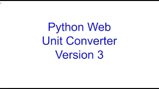 Unit Converter Web Application Version 3 Learn Python From Scratch 21 Kovolff