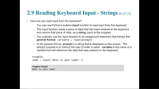 Ch 2 9 Focus on Python - Input Processing Output
