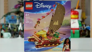 LEGO Disney Moana 2 43270 Moana's Adventure Canoe Speed Build