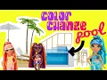Rainbow High Fashion Dolls Pool Surprise Party in Color Changing Pool Car