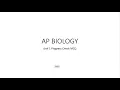 2026 AP Biology Unit 1 Progress Check MCQ