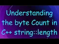 Understanding the byte Count in C string length