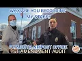 POST MASTER GETS SCHOOLED CALLS POLICE FOR A CAMERA 1ST AMENDMENT AUDIT