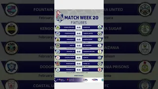 Ratiba Ya Mechi Mzunguko Wa 20 Ligi Kuu Ya NBC 