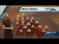 Scorching temperatures pop-showers and storms Thursday
