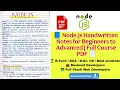 Node js Handwritten Notes for Beginners to Advanced Full Course PDF Learn Backend with Java