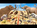Download Lagu Animal Epic Battle Prehistoric Mammals VS Modern Mammals Size Animal Revolt Battle Simulator