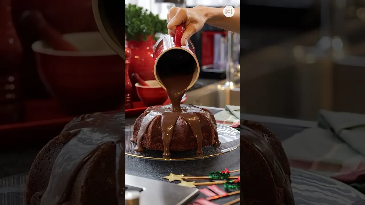 Bolo de Chocolate e Mesa Posta Natal
