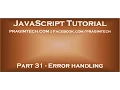 Error handling in JavaScript