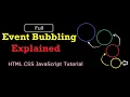 Event Bubbling explained click event Event Listener in JavaScript HTML CSS JS tutorial