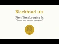 Blackbaud 101 First Time Logging In Forgot Username or Password