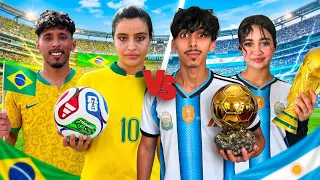 وأخيرًا أنا و صديقتي ضد الكوبل البرازيل 🇧🇷❤️🇦🇷 للأسف كنت غادي نتهرس بسبب … 💔😭