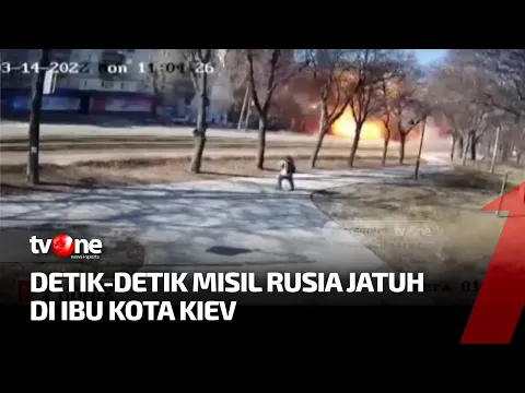 Serangan Misil yang Jatuh di Kota Kiev Tertangkap Kamera, 1 Orang Tewas