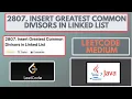 Leetcode 2807 Insert Greatest Common Divisors in Linked List Medium Java