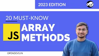 JavaScript Array Methods 20 Must know JS Methods in 2023