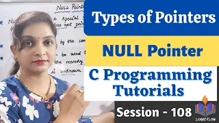 C-108 - Types of Pointers NULL Pointer